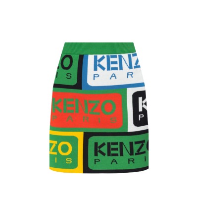 Miniskirt Labels All Over Logo Multicolor