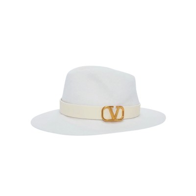 Vlogo Signature Fedora Hat Ivory