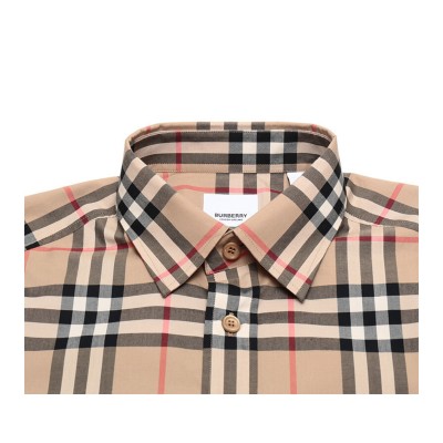 House Check Wool Cotton Shirt Archive Beige