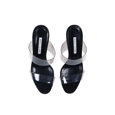 Scolto 9cm Black PVC Mules