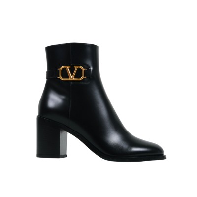 Vlogo Signature Calfskin Ankle Boot 7.5cm  Black