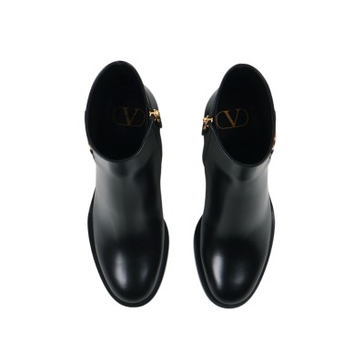 Vlogo Signature Calfskin Ankle Boot 7.5cm  Black