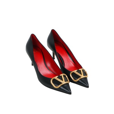 Vlogo Pumps Heels 7cm Leather Black