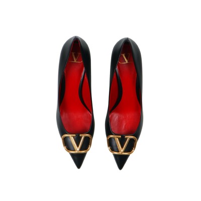 Vlogo Pumps Heels 7cm Leather Black