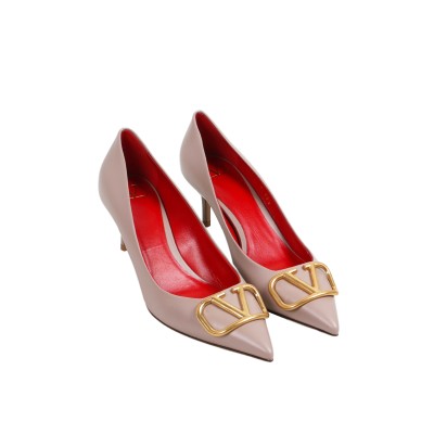 Vlogo Pumps Heels 7cm Leather Poudre
