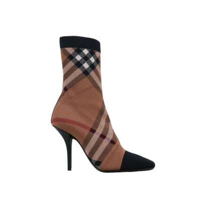 Dolman Ankle Boot Heel 10cm Leather Sole BirchBrown