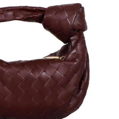 Mini Jodie Intrecciato Leather in Madder Brown