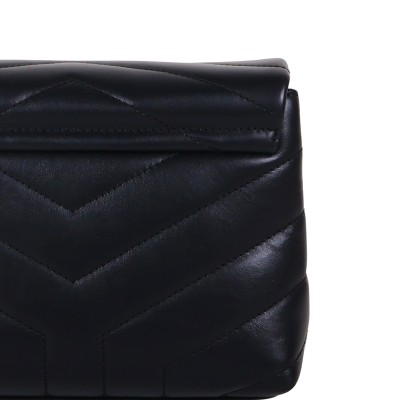 Loulou Toy Crossbody Bag Calf Leather in Black GHW