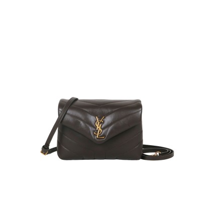 Loulou Toy Crossbody Bag Calf Leather in Light Musk GHW