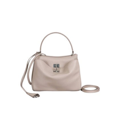 Rodeo Mini Handbag in Almond Smooth Calfskin SHW