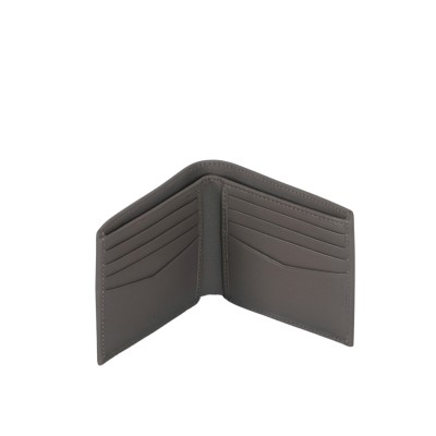 Crosstown_8 CC Folding Wallet Grained Leather Open Green