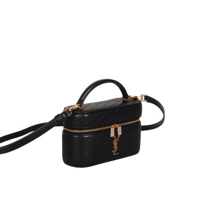 Gaby Vanity Bag in Lambskin Black