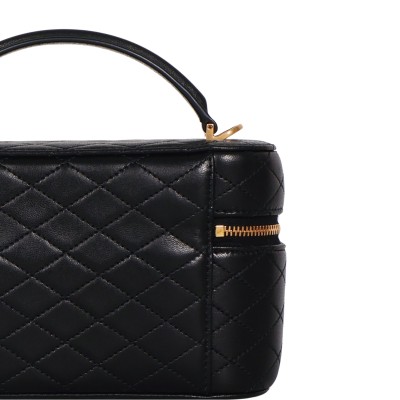 Gaby Vanity Bag in Lambskin Black