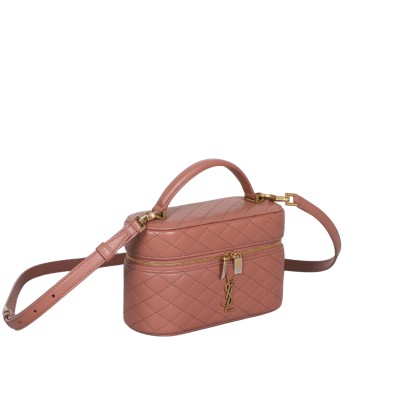Gaby Vanity Bag in Barely Pink Lambskin