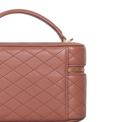 Gaby Vanity Bag in Barely Pink Lambskin