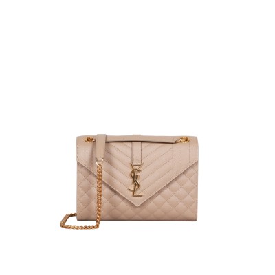Envelope Medium Shoulder Bag Dark Beige GHW