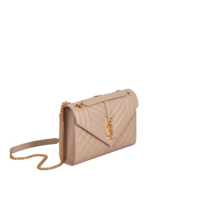 Envelope Medium Shoulder Bag Dark Beige GHW