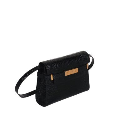 Manhattan Small in Shiny Croco Embossed Leather