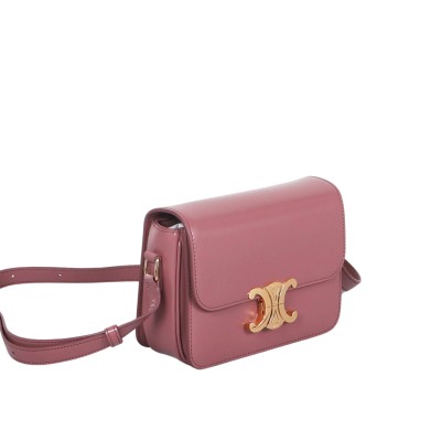 Teen Triomphe Bag in Shiny Calfskin Vintage Rose