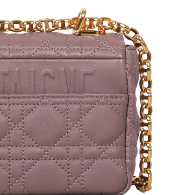 Small Caro Bag Supple Cannage Calfskin Peony