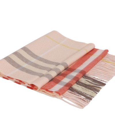 Check Cashmere Scarf Teacup