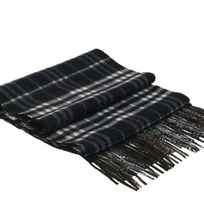 Reversible Contrast Check Cashmere Scarf Snug/Black