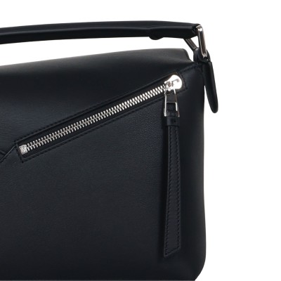 Small Puzzle Edge Bag in Classic Calfskin Black