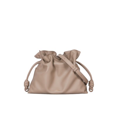 Medium Flamenco Clutch in Nappa Calfskin Sand