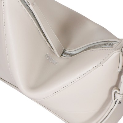 Puzzle Fold Pouch in Shiny Nappa Calfskin Sea salt
