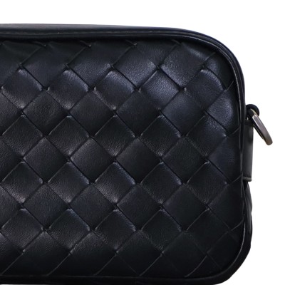 Mini Intreccio Camera Bag in Black