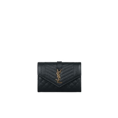 Logo Plaque Pebbled Cardholder