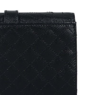 Logo Plaque Pebbled Cardholder