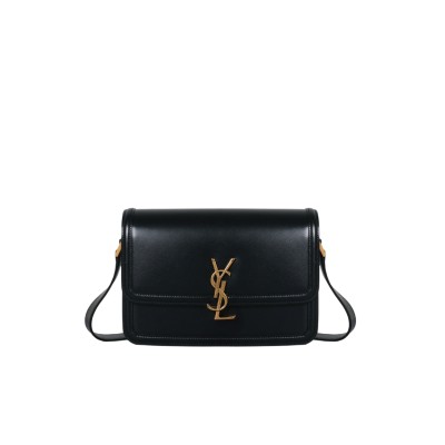 Solferino Medium Satchel Bag Black GHW