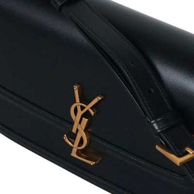 Solferino Medium Satchel Bag Black GHW