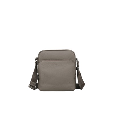 Reporter Bag in Grained Italian Leather Open Green
