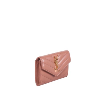 Cassandre Wallet in Lambskin Barely Pink GHW