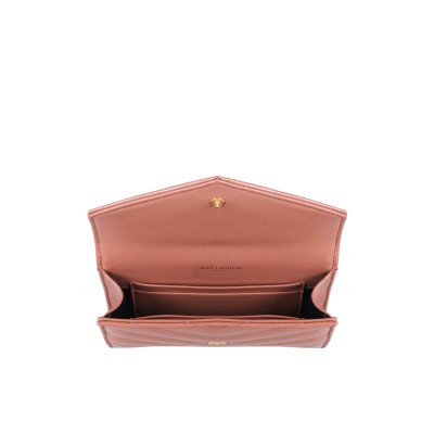 Cassandre Wallet in Lambskin Barely Pink GHW