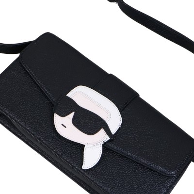 K/Ikonik 2.0 Lea Flap Small Grainy Black