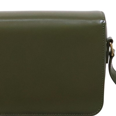 Teen Triomphe Bag In Shiny Calfskin Khaki