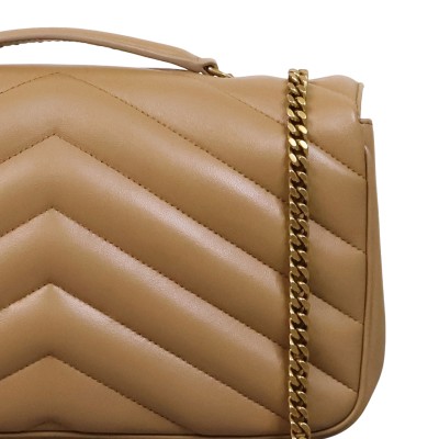 Loulou Medium in Matelasse Lambskin Natural Tan