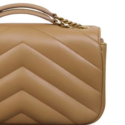 Loulou Small in Matelasse Lambskin Natural Tan
