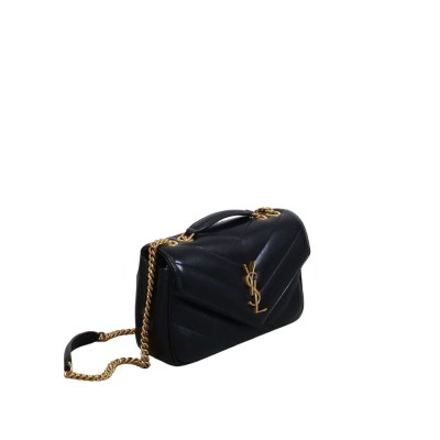 Loulou Small in Matelasse Lambskin Black