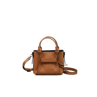 3D Small Handbag Leather Natural