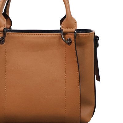 3D Small Handbag Leather Natural